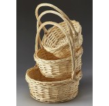 Buff Color Round Willow Set/3